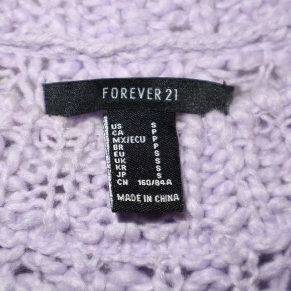 F21 Lilac Chunky Knit Sweater - Picture 3 of 4